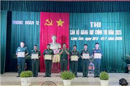 Trung đoàn 12 tổ chức Thi cán bộ giảng dạy chính trị năm 2025